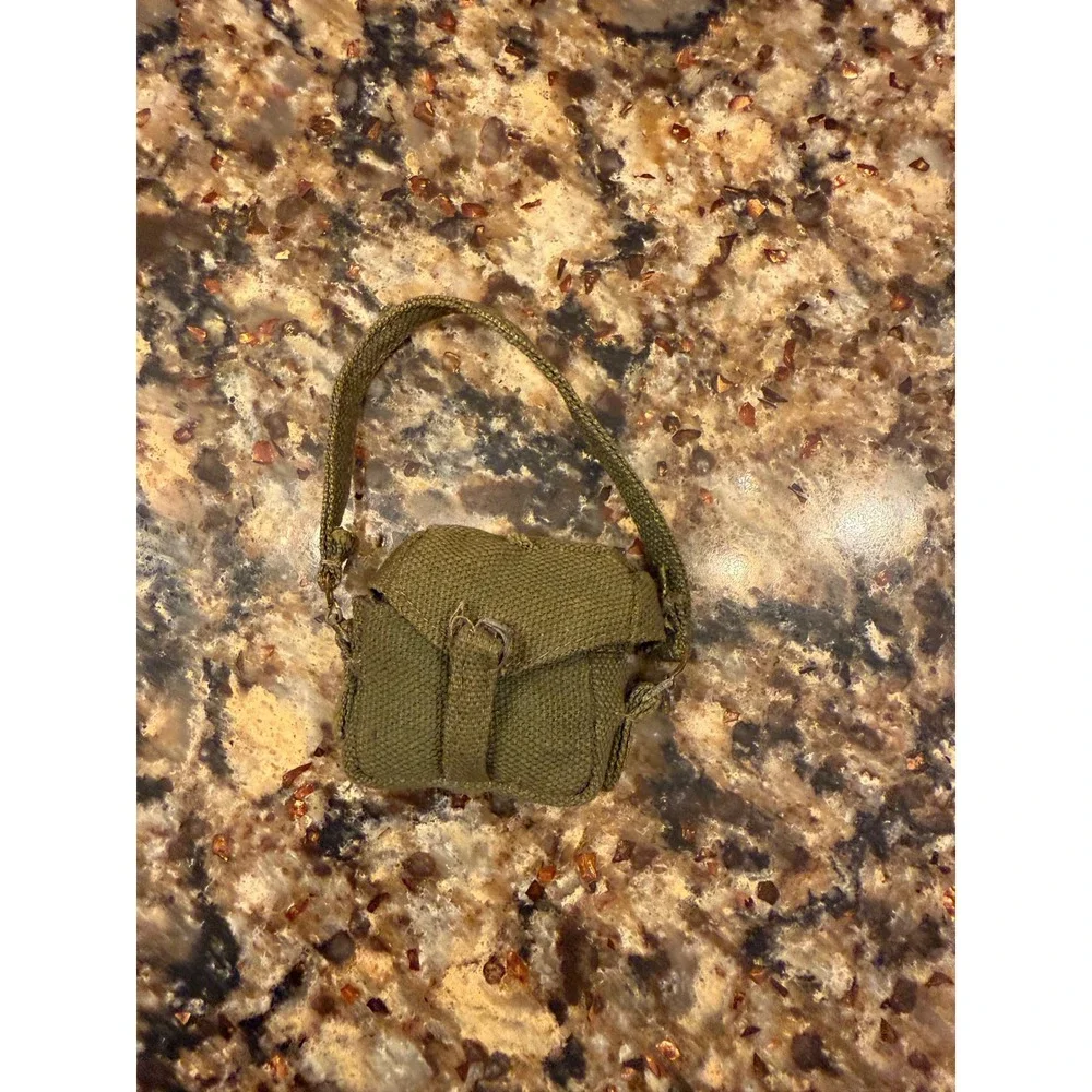 Vintage GI Joe 1/6 Scale Medic Bag with Plasma Bottle and Accessories Olive Drab